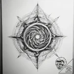 Tattoo design a swirling vortex of energy con… – tattoo sketch (№1753771068_0, 29.07.2025 06:37) — tattoovalue.net