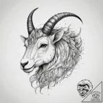 Tattoo design a capricorn goat-fish, with the… – tattoo sketch (№1753771459_0, 29.07.2025 06:44) — tattoovalue.net