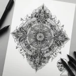 Tattoo design a subtle silhouette of a family… – tattoo sketch (№1753771659_0, 29.07.2025 06:47) — tattoovalue.net