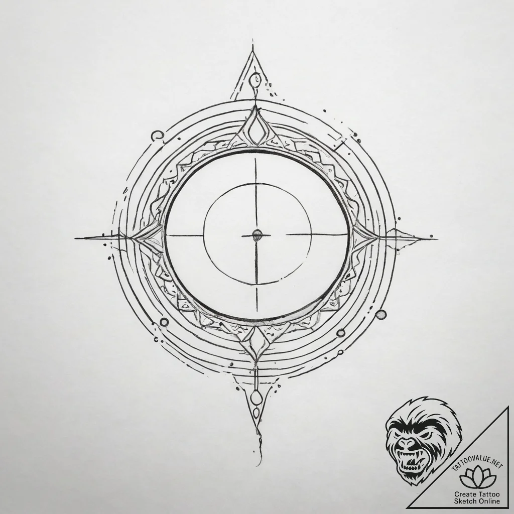 Tattoo sketch a subtle geometric moon phase s... - tattoo sketch (№1753772438_0, 29.07.2025 07:00) — tattoovalue.net