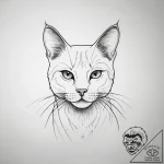 Cat – tattoo sketch (№1753773416_0, 29.07.2025 07:16) — tattoovalue.net