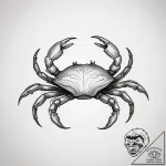 Tattoo design a cancer crab’s silhouette appe… – tattoo sketch (№1753774388_0, 29.07.2025 07:33) — tattoovalue.net