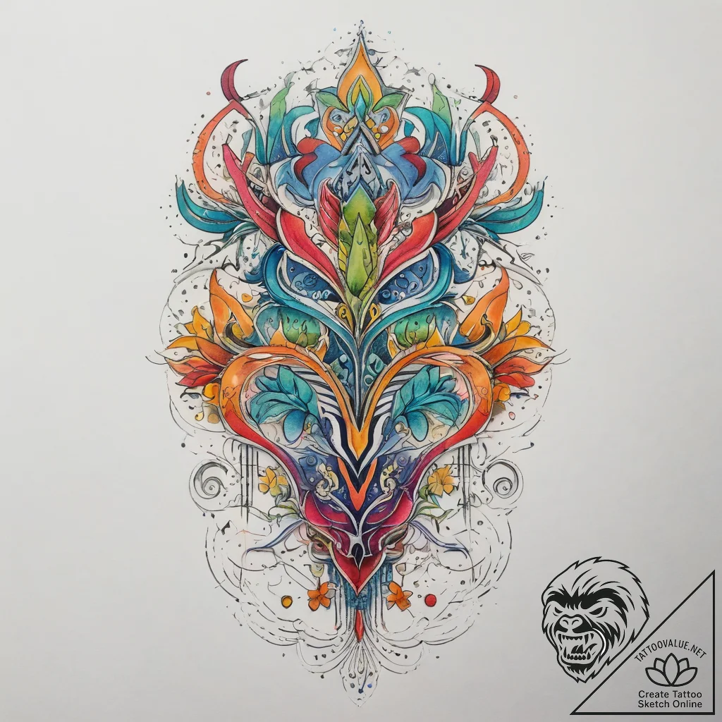 Circuit board pattern, concept art for tattoo... - tattoo sketch (№1753778087_0, 29.07.2025 08:34) — tattoovalue.net