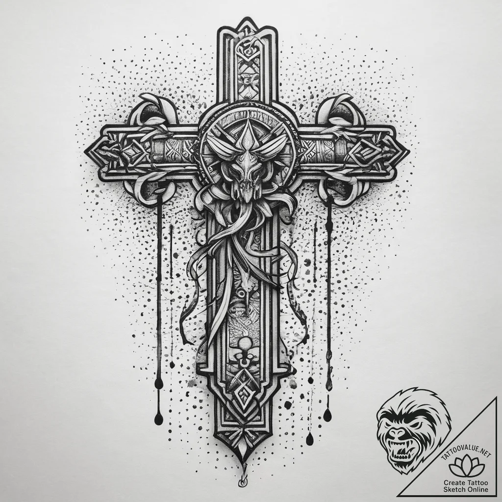 Tattoo design a subtle tribute ribbon integra... - tattoo sketch (№1753778282_0, 29.07.2025 08:38) — tattoovalue.net