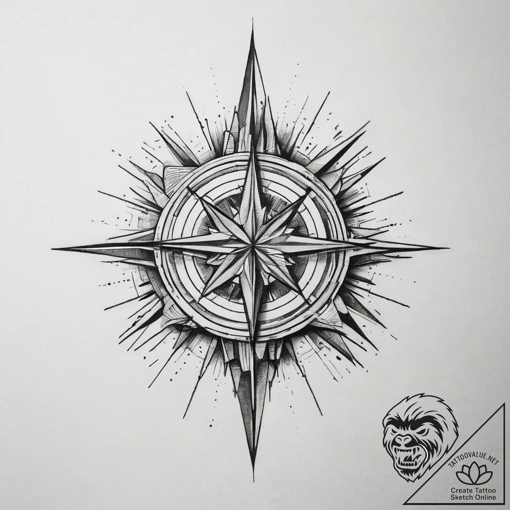 Tattoo design a controlled explosion, contain... - tattoo sketch (№1753778675_0, 29.07.2025 08:44) — tattoovalue.net