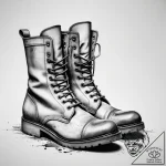 Tattoo design a detailed image of worn combat… – tattoo sketch (№1753779067_0, 29.07.2025 08:51) — tattoovalue.net