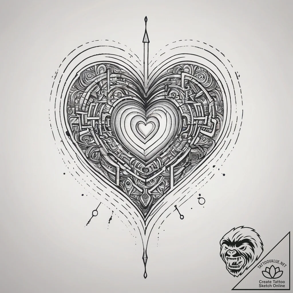 Tattoo sketch a delicate heart that is also a... - tattoo sketch (№1753779453_0, 29.07.2025 08:57) — tattoovalue.net