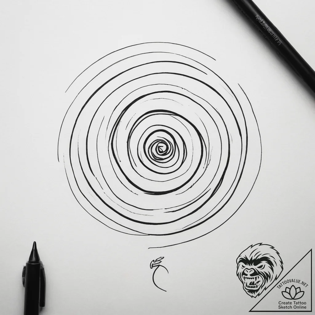 Spiral - tattoo sketch (№1753779649_0, 29.07.2025 09:00) — tattoovalue.net