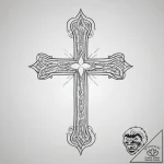 Tattoo design a small, unadorned cross or sta… – tattoo sketch (№1753779850_0, 29.07.2025 09:04) — tattoovalue.net