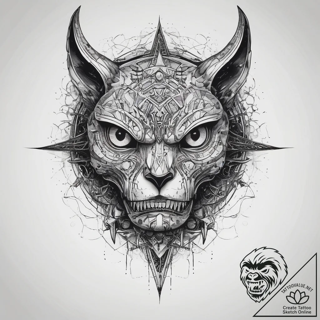 Tattoo sketch a fantasy dungeon entrance with... - tattoo sketch (№1753780046_0, 29.07.2025 09:07) — tattoovalue.net