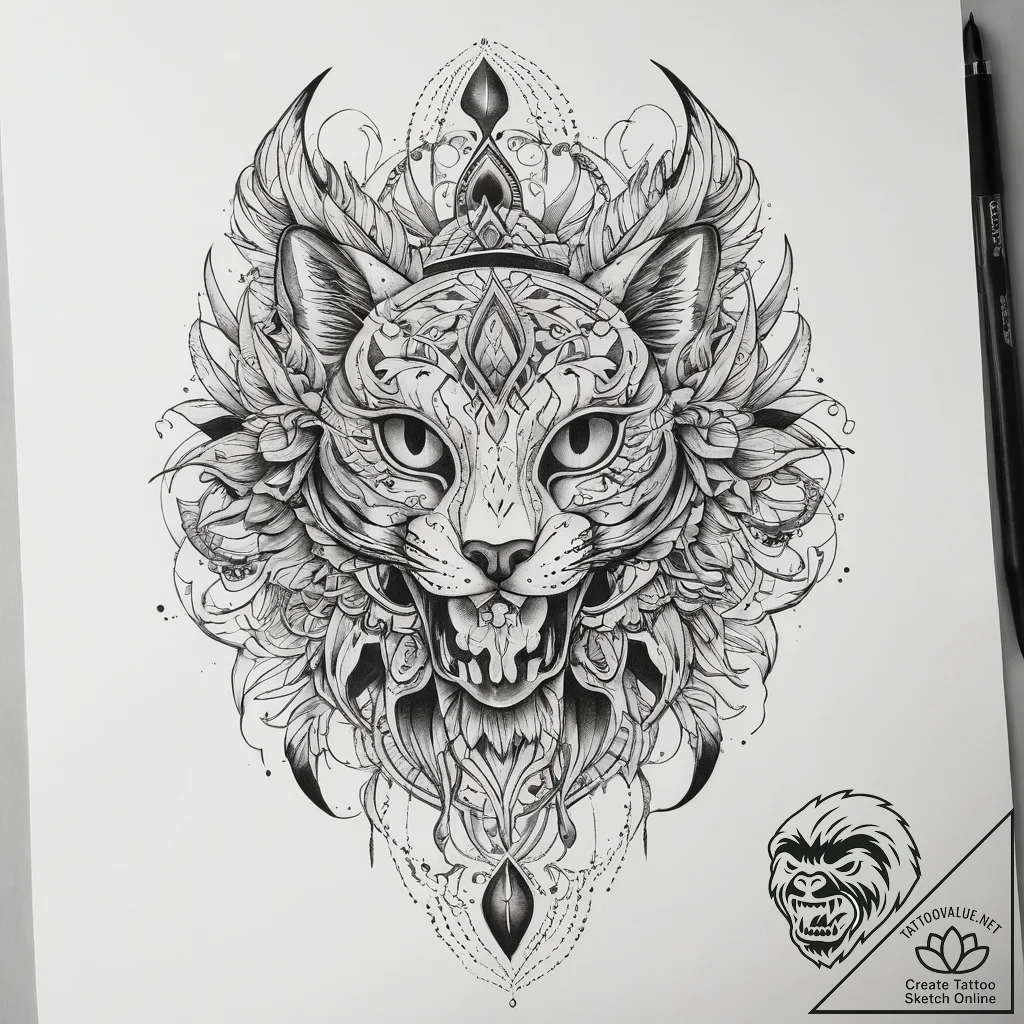 Tattoo sketch a subtle depiction of a persona... - tattoo sketch (№1753781230_0, 29.07.2025 09:27) — tattoovalue.net
