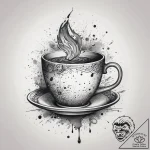 A teacup with a storm inside, concept art for… – tattoo sketch (№1753800253_0, 29.07.2025 14:44) — tattoovalue.net