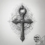 Tattoo design a stylized lock on one partner,… – tattoo sketch (№1753800861_0, 29.07.2025 14:54) — tattoovalue.net