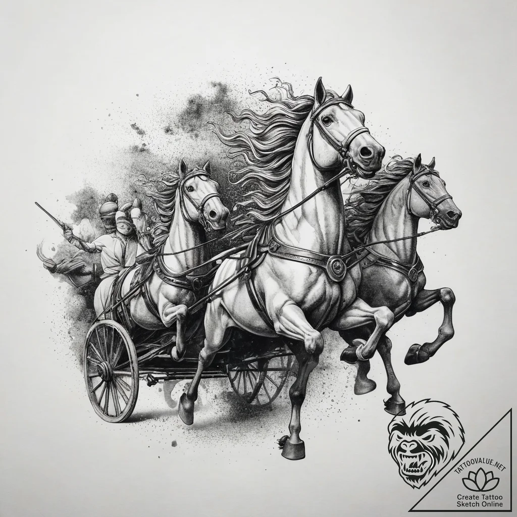 Tattoo sketch: a powerful image of dazhbog's... - tattoo sketch (№1753802867_0, 29.07.2025 15:27) — tattoovalue.net
