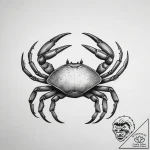 Crab – tattoo sketch (№1753803069_0, 29.07.2025 15:31) — tattoovalue.net