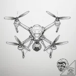 Tattoo sketch a stylized drone, vigilant and… – tattoo sketch (№1753803670_0, 29.07.2025 15:41) — tattoovalue.net