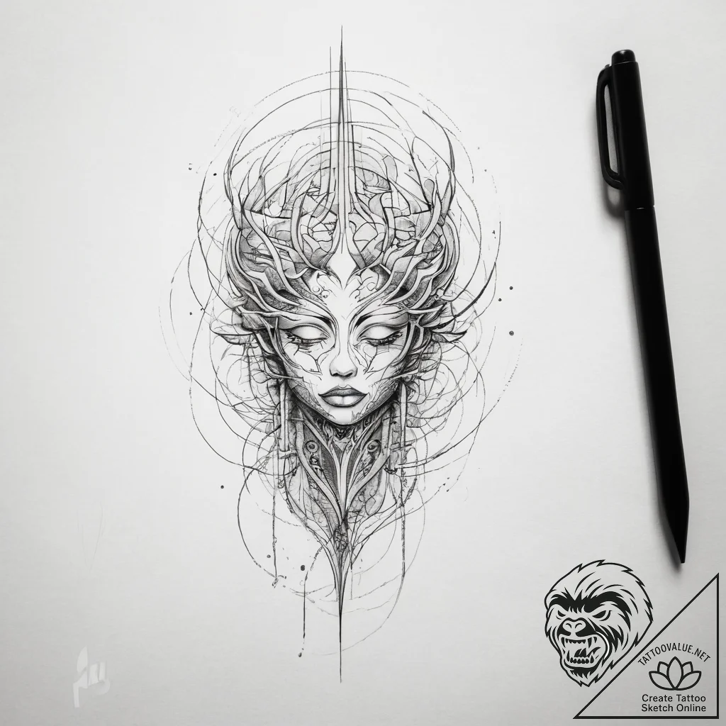 Tattoo design an abstract representation of "... - tattoo sketch (№1753804875_0, 29.07.2025 16:01) — tattoovalue.net