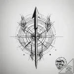 Tattoo sketch a stylized “continue” button wi… – tattoo sketch (№1753806479_0, 29.07.2025 16:27) — tattoovalue.net