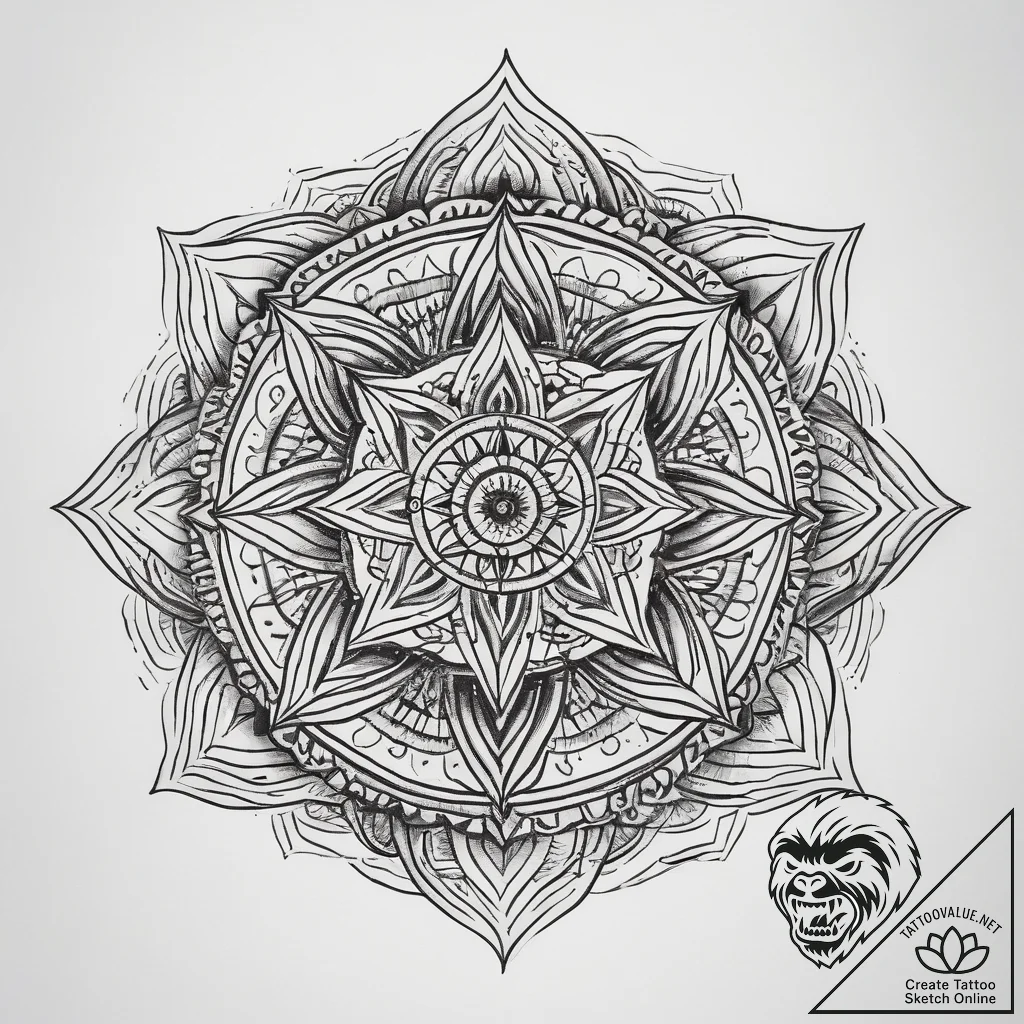 Tattoo design a single, powerful brushstroke,... - tattoo sketch (№1753808095_0, 29.07.2025 16:54) — tattoovalue.net