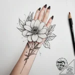 Tattoo sketch a woman’s hand gently caressing… – tattoo sketch (№1753808297_0, 29.07.2025 16:58) — tattoovalue.net
