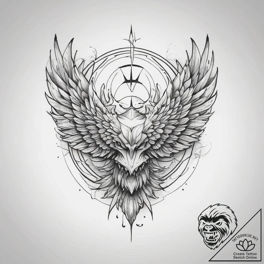 Freedom (symbol), ink illustration for tattoo... - tattoo sketch (№1753808916_0, 29.07.2025 17:08) — tattoovalue.net