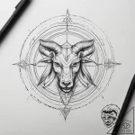 Tattoo sketch a single zodiac symbol outlined… – tattoo sketch (№1753809916_0, 29.07.2025 17:25) — tattoovalue.net