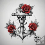 Tattoo design a tiny, symbolic anchor., tatto… – tattoo sketch (№1753810317_0, 29.07.2025 17:31) — tattoovalue.net