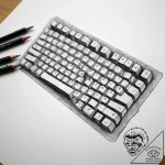 Tattoo design a gaming keyboard with custom k… – tattoo sketch (№1753811908_0, 29.07.2025 17:58) — tattoovalue.net