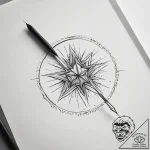 Magic wand casting a spell, tattoo line art,… – tattoo sketch (№1753812104_0, 29.07.2025 18:01) — tattoovalue.net