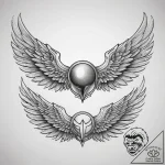 Tattoo design a pair of military aviator wing… – tattoo sketch (№1753812689_0, 29.07.2025 18:11) — tattoovalue.net