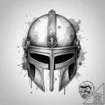 Tattoo sketch a roman legionnaire’s helmet wi… – tattoo sketch (№1753814270_0, 29.07.2025 18:37) — tattoovalue.net