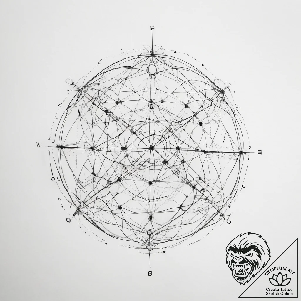 Tattoo sketch a minimalist representation of... - tattoo sketch (№1753814466_0, 29.07.2025 18:41) — tattoovalue.net