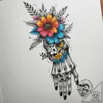 Tattoo sketch a fine line drawing of a human… – tattoo sketch (№1753816841_0, 29.07.2025 19:20) — tattoovalue.net