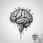 Tattoo design a brain with a joystick growing… – tattoo sketch (№1753817818_0, 29.07.2025 19:36) — tattoovalue.net