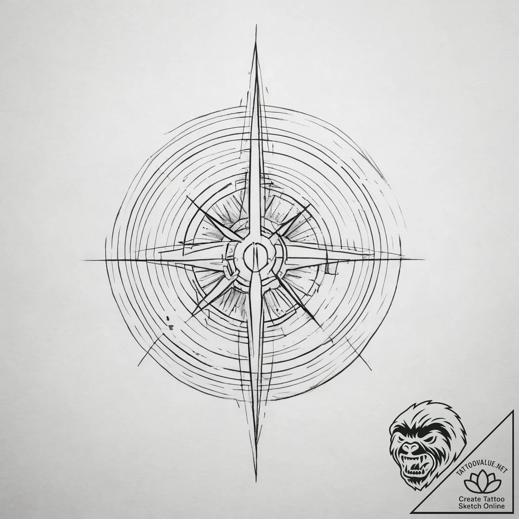 Tattoo sketch a minimalist outline of a power... - tattoo sketch (№1753818009_0, 29.07.2025 19:40) — tattoovalue.net