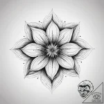 Tattoo design a silhouette of a flower, with… – tattoo sketch (№1753818202_0, 29.07.2025 19:43) — tattoovalue.net