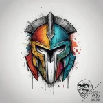 Tattoo design a spartan shield with subtle cr… – tattoo sketch (№1753818784_0, 29.07.2025 19:53) — tattoovalue.net