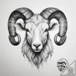 Ram – tattoo sketch (№1753819956_0, 29.07.2025 20:12) — tattoovalue.net
