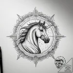 Tattoo design: a combination of dazhbog’s sun… – tattoo sketch (№1753820543_0, 29.07.2025 20:22) — tattoovalue.net