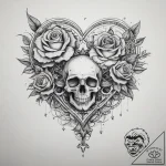 Tattoo sketch a crayon drawing style heart or… – tattoo sketch (№1753822304_0, 29.07.2025 20:51) — tattoovalue.net