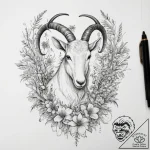 Tattoo design a capricorn goat-fish, with mou… – tattoo sketch (№1753823086_0, 29.07.2025 21:04) — tattoovalue.net