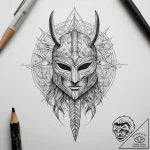 Tattoo sketch a gladiator’s armored arm holdi… – tattoo sketch (№1753826205_0, 29.07.2025 21:56) — tattoovalue.net