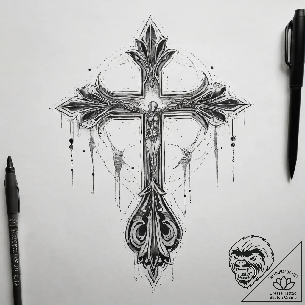 Tattoo sketch gemini twins, one fading into a... - tattoo sketch (№1753826596_0, 29.07.2025 22:03) — tattoovalue.net