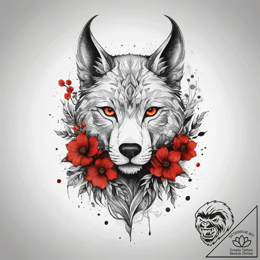 Tattoo design a floral arrangement forming th... - tattoo sketch (№1753826790_0, 29.07.2025 22:06) — tattoovalue.net