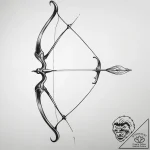 Tattoo sketch a traditional archery bow, unst… – tattoo sketch (№1753827181_0, 29.07.2025 22:13) — tattoovalue.net