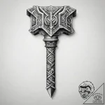 Tattoo sketch: a war hammer stylized after pe… – tattoo sketch (№1753827745_0, 29.07.2025 22:22) — tattoovalue.net