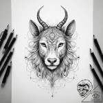 Tattoo design an abstract watercolor portrait… – tattoo sketch (№1753829111_0, 29.07.2025 22:45) — tattoovalue.net