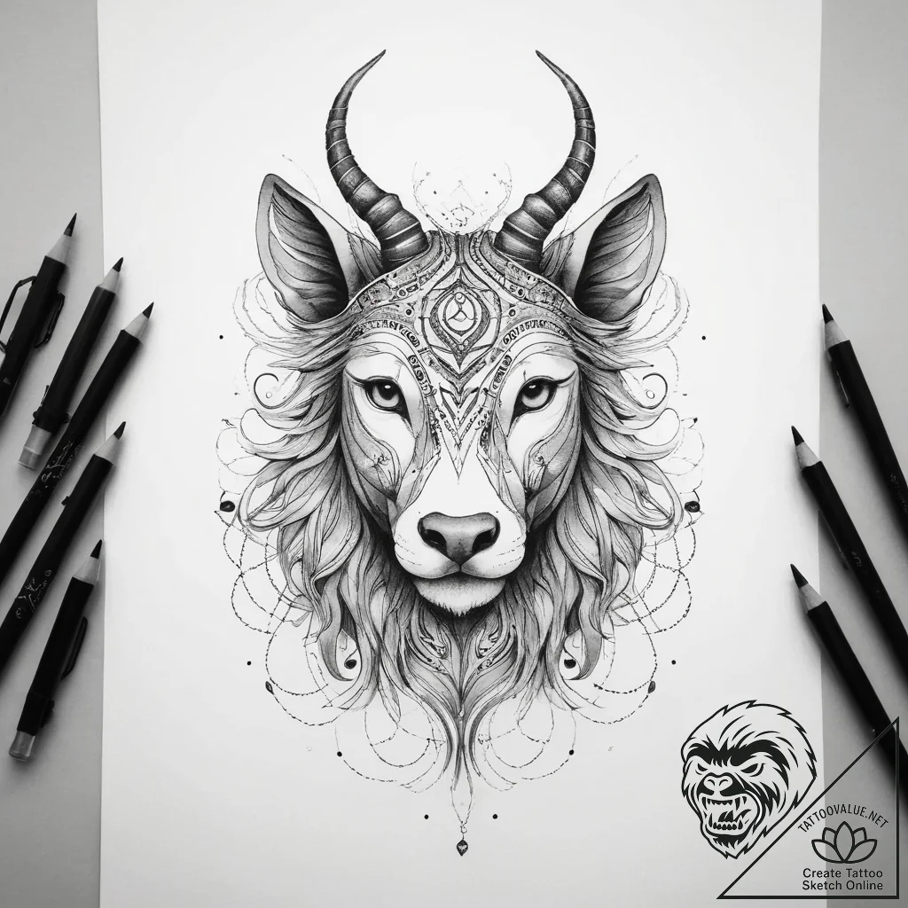 Tattoo design an abstract watercolor portrait... - tattoo sketch (№1753829111_0, 29.07.2025 22:45) — tattoovalue.net