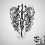 A pair of scissors cutting a string of fate,… – tattoo sketch (№1753829696_0, 29.07.2025 22:54) — tattoovalue.net
