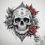 Flame, ink illustration for tattoo, dotwork s… – tattoo sketch (№1753830474_0, 29.07.2025 23:07) — tattoovalue.net